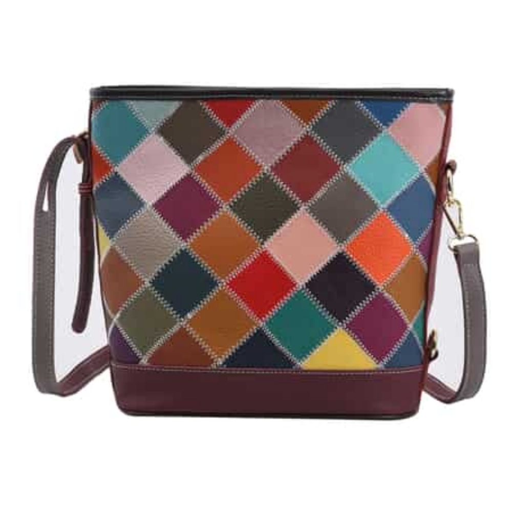 🔥FINAL PRICE🔥NWT CHAOS BY ELSIE RAINBOW COLOR GENUINE LEATHER SHOULDER HANDBAG
